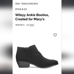 Black suede ankle booties